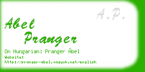 abel pranger business card